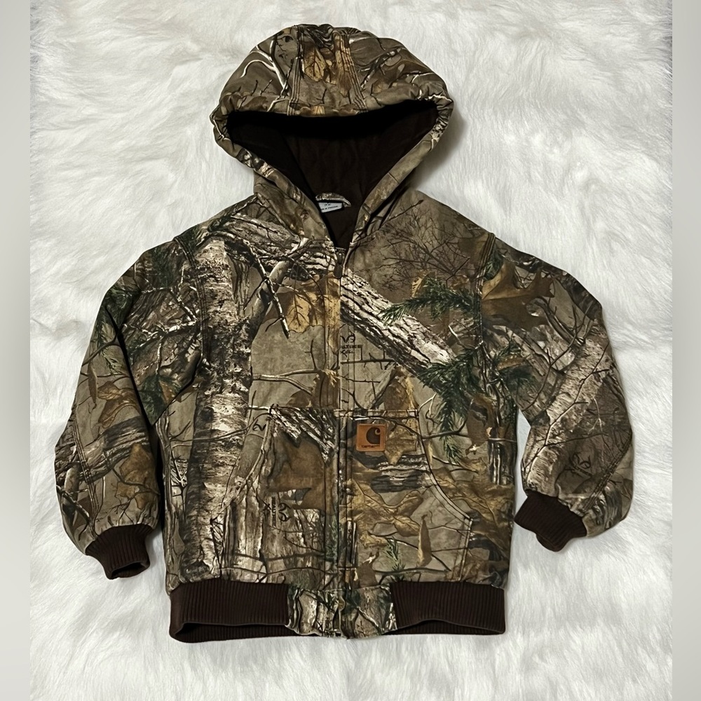 Carhartt Real Tree Camo coat size 7/8 little boys
